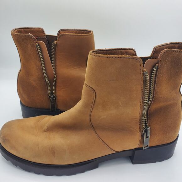 Sorel Emelie II Waterproof Chelsea Ankle Boot Taffy Leather Brown Size 11 - Picture 10 of 10
